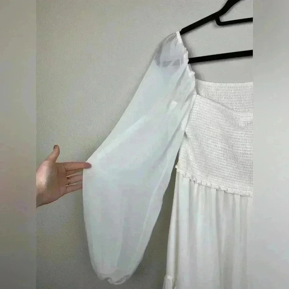 WILFRED Women's Large Tempest Mini Dress Light Birch NWT Bridal Bride Wedding - Picture 9 of 16